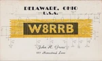 Vintage Amateur Ham Radio Qsl Postcard W8RRB John Gross 1962 Delaware Ohio. Fixed Price $9.69.