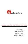 Hallicrafters HA-26 Vfo Manual. Fixed Price $12.99.