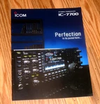 Icom Company Brochure IC-7700 HF/50MHZ Transceiver 10 Pages Color Specs. Fixed Price $15.95.