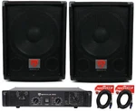 (2) Rockville SBG1128 12" 1200W Pro Dj Subwoofers RPA5 1000W Amplifier+cables. Fixed Price $435.75.
