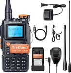 Baofeng K6 5W Tri-band Ham Radio UHF/VHF/1.25M/NOAA/FM/AIR Receiver Type-c 999CH. Fixed Price $20.29.