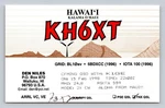 Ham Radio Qsl KH6XT Hawaii Usa 1998 Maui Contact 24.8MHZ Cw. Fixed Price $16.99.