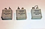 Qty (3) Sangamo Capacitors: 0.1 (labeled As Mfd) Voltage Rating: 2000 Wvdc. Fixed Price $12.00.