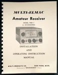 Multi-elmac PMR-7 PMR7 Ameteur Radio Receiver Manual. Fixed Price $12.99.