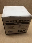 30 Watt Speaker ELK-44 8 Ohms With Mount Bracket. Fixed Price $32.00.