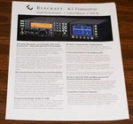 Brochure: Elecraft K3 P3 All Mode Transceiver Ham Radio Panadapter. Fixed Price $25.00.