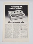1975 Hal Comm. DKB-2010 Dual Mode Solid State Keyboard Print Ad 6.25" X 9.5". Fixed Price $8.50.