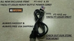 Power Cord Yaesu FT-101Z, Zd Ac New Build Quality Heavy Duty 6' Free Usa Ship!. Fixed Price $59.00.