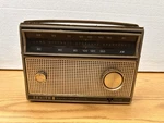 Vintage Zenith Deluxe Royal 755M Transistor Radio With Army Green Leather Case. Fixed Price $69.00.