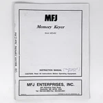 Instruction Manual Memory Keyer MFJ-495 Version 0A. Fixed Price $13.02.