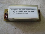 Inrad 714-C 1.8KHZ Ssb Filter (455KHZ Center Frequency) Excellent Shape. Fixed Price $135.00.