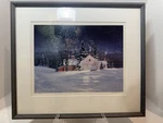 Fred Swan Limited Vermont Winter Matted And Framed Print Signed Numbered. Fixed Price $112.98.