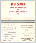 Ham Radio Qsl Qso Postcard PJ5MF, Sint Maarten, Na,. Fixed Price $13.99.
