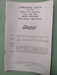 Hickok Tube Tester 6000-6005 Operating Data For CA-5 Adapter. Fixed Price $14.99.