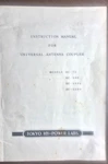 Tokyo Universal Antenna Coupler Instruction Manual Original. Fixed Price $21.66.