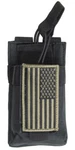 Black Molle Radio Pouch + Usa Flag Patch For Baofeng Btech Yaesu Icom Motorola. Fixed Price $18.03.