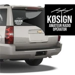 Ham Radio Callsign & Beam Antenna Window Decal. Fixed Price $8.75.