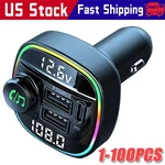 Bluetooth 5.0 Car Wireless Fm Transmitter Adapter Usb Pd Charger Aux Hands Lot. Fixed Price $42.40.