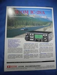 Icom IC-28A 144MHZ Fm Transceiver Sales Information Material & Specifications.. Fixed Price $24.99.