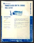 Ge Transistorized Control Console 4EC71A10 Two-way Fm Radio Manual LBI3709A. Fixed Price $39.99.