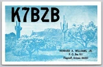 Vintage K7BZB Qsl Postcard Flagstaff Az Desert Cacti 1968 Ham Radio A19. Fixed Price $13.95.