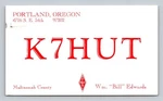 Ham Radio Qsl K7HUT Portland Oregon 1970 Swan 500CX Transceiver. Fixed Price $16.99.