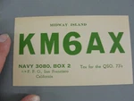 International Amateur Ham Cb Radio Qsl Qso Contact Card Midway Island 1953 Vtg. Fixed Price $34.90.