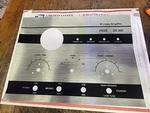 Pride DX-300 Linear Amplifier Replacement Face Decal Brushed Silver. Fixed Price $40.00.