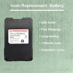 Li-ion Battery For BP-227 Icom Radios IC-F50V, IC-F60V, IC-V85, IC-M88 (1700MAH). Fixed Price $19.99.
