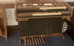Baldwin 61-KEY Electric Organ Dual Manual W/ Foot Pedals, Brown Wood. Fixed Price $300.00.