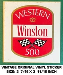 Western Winston 500 - Vintage Original Vinyl Decal Sticker Nascar Racing. Fixed Price $5.85.