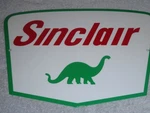 Vintage Sinclair W/ The Dinosaur 12" Metal Gasoline & Oil Sign! Pump Plate!. Fixed Price $119.99.