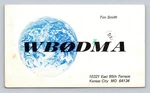 Ham Radio Qsl/qso Wb Dma KA7BXB Kansas City Mo Usa 1980 Swan 350D 10M Globe Art. Fixed Price $16.99.