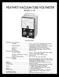 Heathkit Vacuum Tube Voltmeter Model V-7A Assembly Manual: 32 Pages. Fixed Price $19.95.