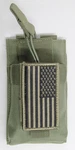 Green Molle Ht Radio Pouch + Usa Flag Patch Fits Icom IC-W32A IC-T81A IC-T70A-HD. Fixed Price $18.95.