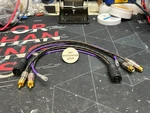 Female Din To Metal Rca (phono) Cables 12" For Old School Kenwood Amplifier Sq. Fixed Price $20.99.