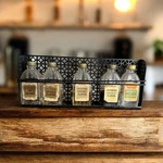 Vintage Watkins Metal Spice Rack W/ 5 Glass Bottles Extract Display Original Mcm. Fixed Price $51.99.