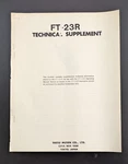 Yaesu FT-23R Technical Supplement Amateur Vhf Transceiver. Fixed Price $15.00.