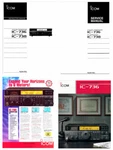 Icom IC-736 Instruction + Service Manuals Color Brochure Ad. Fixed Price $29.95.
