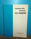 Yaesu FV-700DM Digital External Vfo Instruction Manual Oem. Fixed Price $12.95.