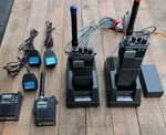 3 Yaesu FTH-2005 Vhf Fm Transceivers For PARTS-2 Quick & Wall Chargers. Fixed Price $55.00.