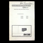 Henry Tempo Solid State Vhf Amplifier Operating Manual For C130A & Series. Fixed Price $14.99.