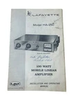 Vtg Lafayette HA-250 100W Mobile Linear Amplifier Manual Cb Ham Radio 1967. Fixed Price $22.49.