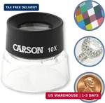 Carson Lumiloupe 10X Power Black/clear Stand Magnifier, Ambient Light, 1.0 Inch. Fixed Price $19.99.