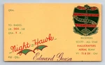 Vintage Ham Radio Amateur Qsl Qso Postcard Night Hawk, Edward Geasa. Fixed Price $16.99.