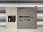 Kenwood Remote Variable Frequency Oscillator VFO-820 Instruction Manual. Fixed Price $21.99.