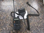 Btech UV-5X3 Watt Tri-band Radio Vhf, 1.25M W/ Motorola Speaker Mic HMN9030A. Fixed Price $97.49.