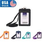 Id Badge Card Holder Pu Leather Vertical Clip Strap Lanyard Necklace Case. Fixed Price $8.99.
