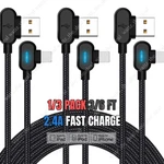 90 Right Angle Usb Charger Cable Fast Charging Cord For Iphone 13 12 11 8 Xr Se. Fixed Price $7.26.