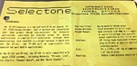 Selectone Operating Instructions, Model ST-104, Econotone Encoder/decoder. Fixed Price $10.00.